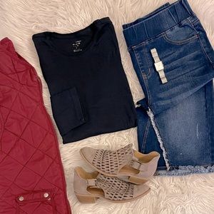 Christopher & Banks | Basic | Navy | Long sleeve tee